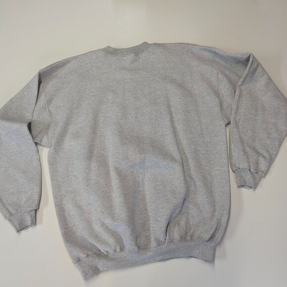 Vintage Hanes Gray Sweatshirt Large with Thomas Jefferson/Virginia Constitution - Picture 6 of 10